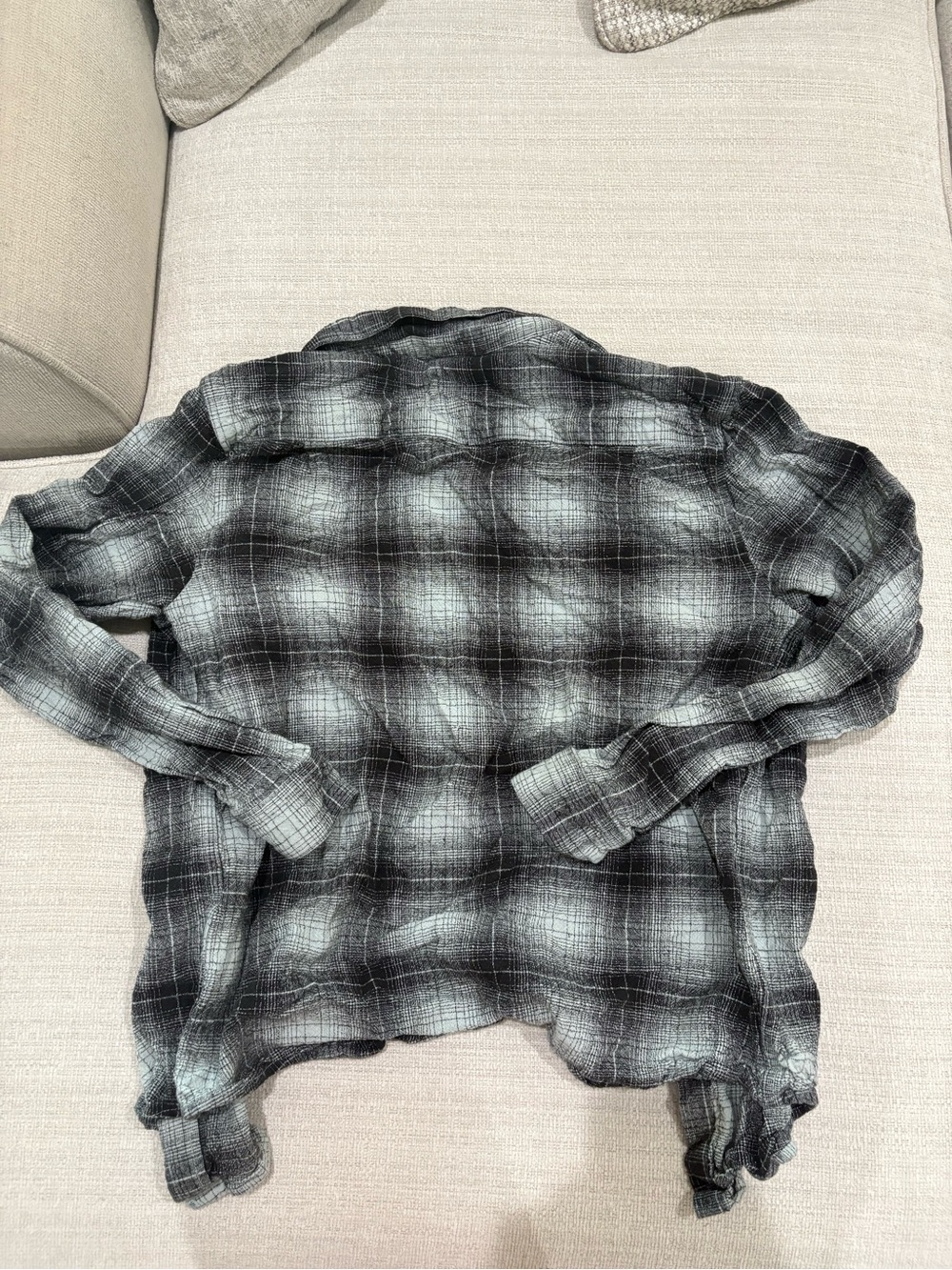 RVCA Black and White Plaid Shirt - Picture 4 of 5